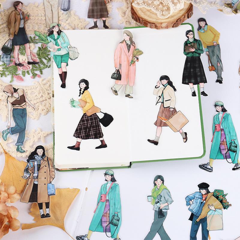 Leisure Time Korean Character Sticker Pack for Notebooks