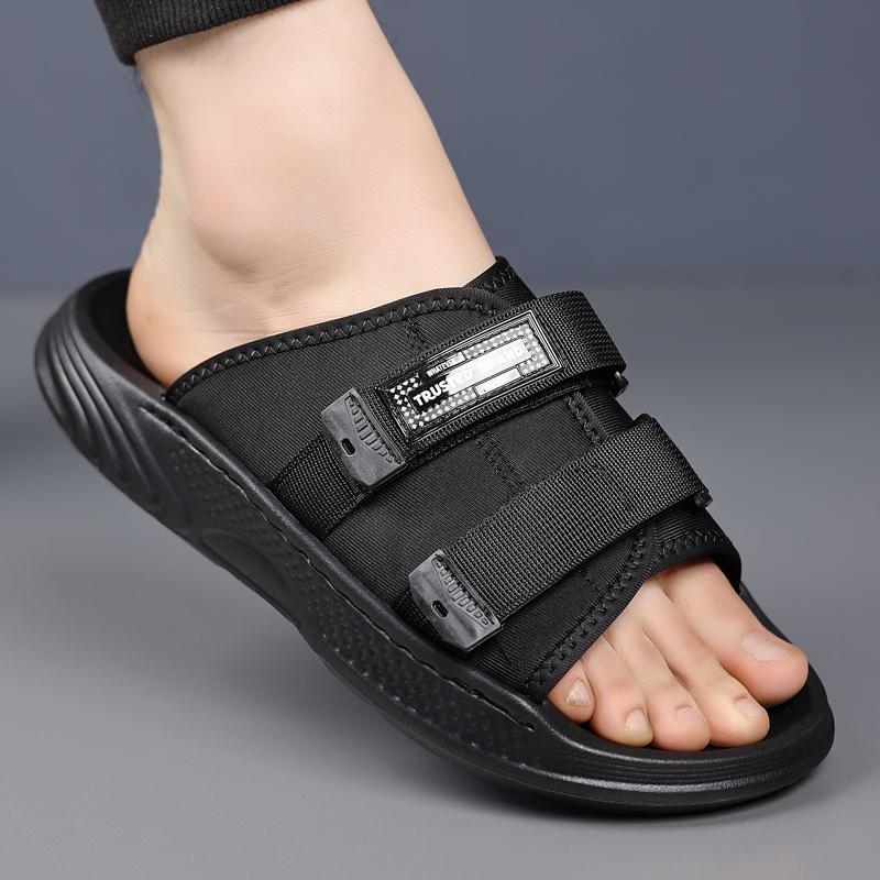 Fashion Men Sports Slippers Outdoor Thick Bottom Male Breathable Slippers Beach Mens Slip on Shoes Summer Handmade Men's Casual Shoes