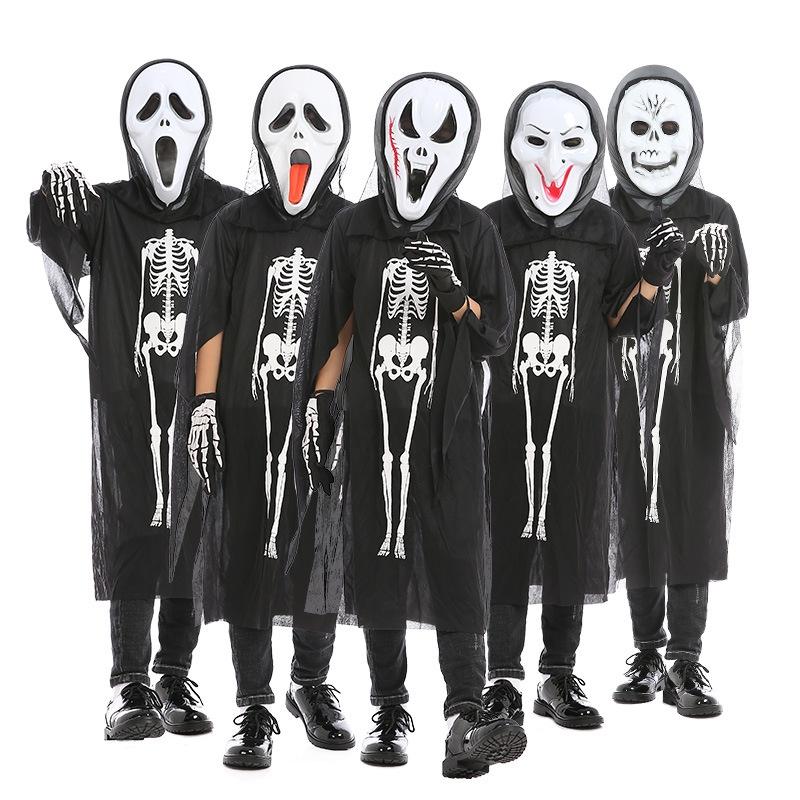 Disfraces Cosplay Adult Kids Halloween Costume Masquerade Prop Skull Skeleton