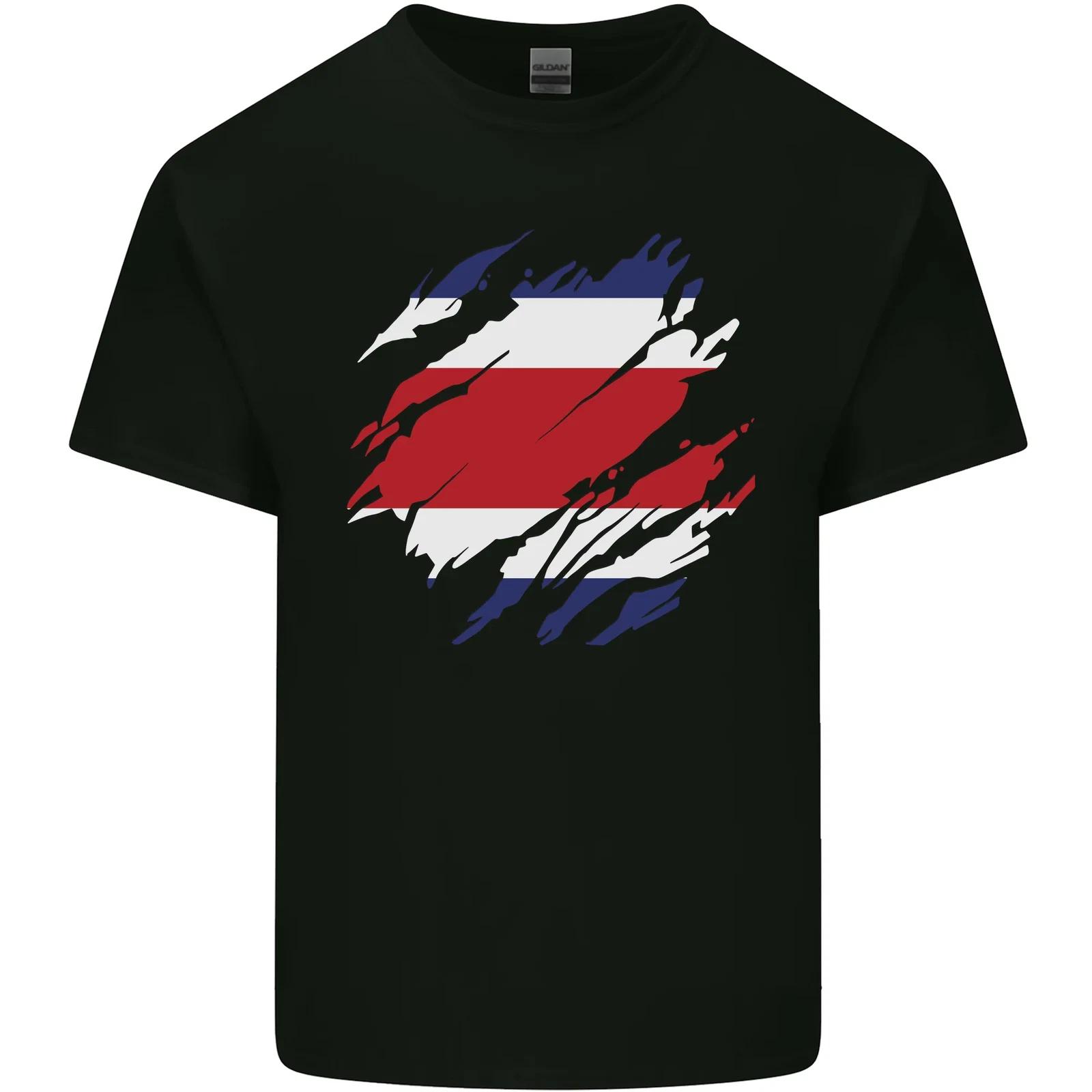 Torn Costa Rica Flag Rican Day Football Kids T-Shirt Childrens S