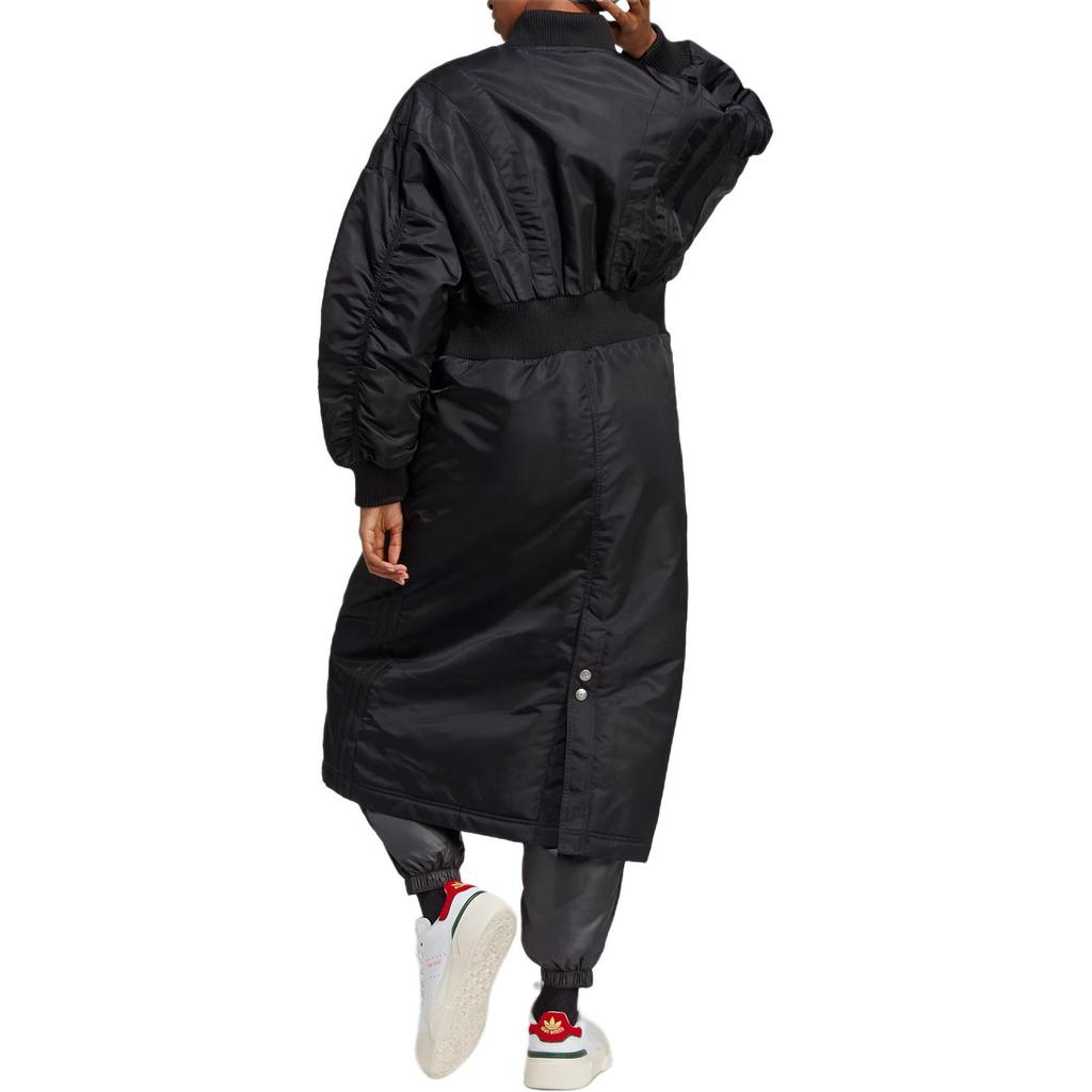adidas Originals Versione Blu Monocolore Cappotto Sportivo di Media Lunghezza Cappotti da Donna Nero HR3415