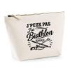 Toiletry Bag - PLANETEE - I Can't Minimalist (Biathlon) - 100% Cotton - 3 L (28×19×9 Cm) - Metal Zipper