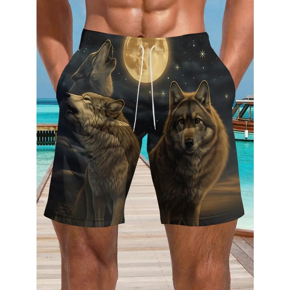 Men s Casual Shorts Outdoor Wear Creative Colorful Fun Animals 3D Printed Shorts Casual Plus Size Breathable Vacation Style Summer Versatile Shorts S