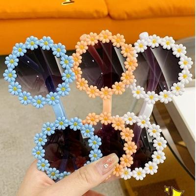 3 BUC Ochelari de Soare la Modă pentru Copii Ochelari în Formă de Floare pentru Copii Băieți Fete Accesorii Fotografie în Aer Liber Protecție Ochi