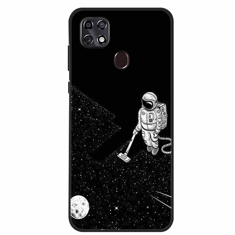 

Для ZTE Blade 20 Smart Чохол-книжка Астронавт ТПУ М яка Силіконова Задня Кришка Чохол для Телефона Для ZTE Blade 10 Smart V1050 Коке Людина в Космосі Funda -ZTE Blade 20 Smart