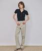 MARROT Slim Button Collar T-Shirt_Black