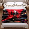 Couverture Flanelle Imprimée Max Verstappen Texte Personnalisé Douce Chaude Jeté Pour Chambre à Coucher Cadeau de Fête