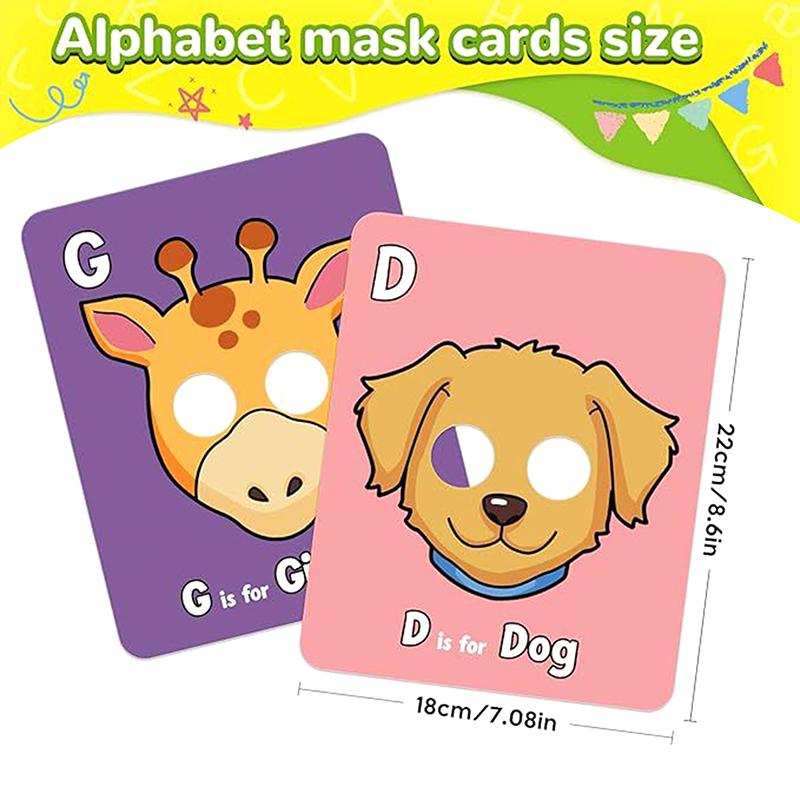 Alphabet Flash Cards,Giant Abc Animal Flash Cards For Toddler 3-5,26 Lowercase And Uppercase Letter Cards