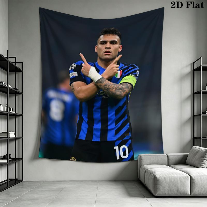Inter Milan Wall Tapestry Aesthetic Wall Hanging Printed Fabric Blanket Decorative Tapestries for Bedroom Living Room Home Decor