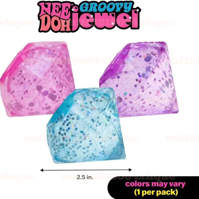 Diamond Needoh Nice Cube Sensorisches Stressabbau-Fidget-Tool gegen Angstzustände, funkelnder Eiskegel für Erwachsene und Kinder, Schreibtischdekoration
