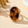 A Women's Ring, Acrylic Leopard Print Retro Fashion Ring, Suitable for Daily Wear and Vacation Wear