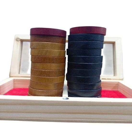 KNK Professional Wooden Carrom Coins Set – Magnetic Lock Box