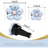 JarThenaAMCS 6Pcs Daisy Floral Car Air Vent Clip Blue Flower Car Air Conditioner Outlet Decoration Cute Resin Interior Charm Ornament For Auto