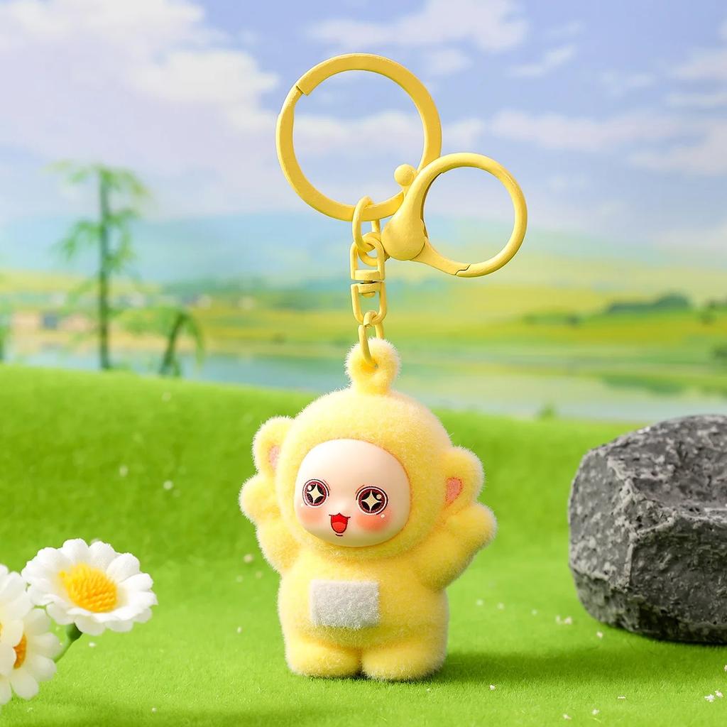 Four Hue Baby Collection Line Animation Design Key Rings Small Pendants Trendy Children's Presents Adorable Figures Couple Schoolbags And Pendants
