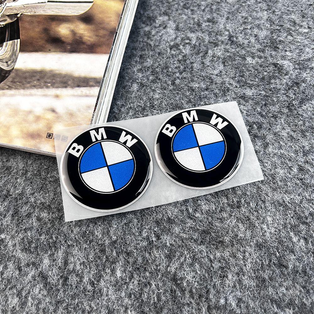 IQJD2 Car Steering Wheel Stickers Motorcycle Body Hub Decorative Sticker For BMW M Power Performance For BMW 50th Auto Car Accessory
