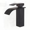 Black Copper Core Waterfall Faucet for Wash Basin Bathroom Toilet Modern Stainless Steel Hot And Cold Mixed Basin Tap