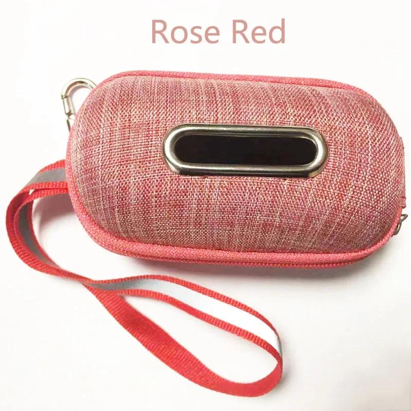 

Портативный диспенсер для собачьих фекалий, держатель для мешков с веревкой, мусорный ящик для уборки, ящик для хранения мешков для собачьих фекалий XXXS розы красного