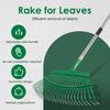 Telescopic Metal Rake Adjustable Retractable Leaves Rake Gardening Tool for Lawn Yard 18.8 Inch Wide Shrub Rake Tool for Leaves