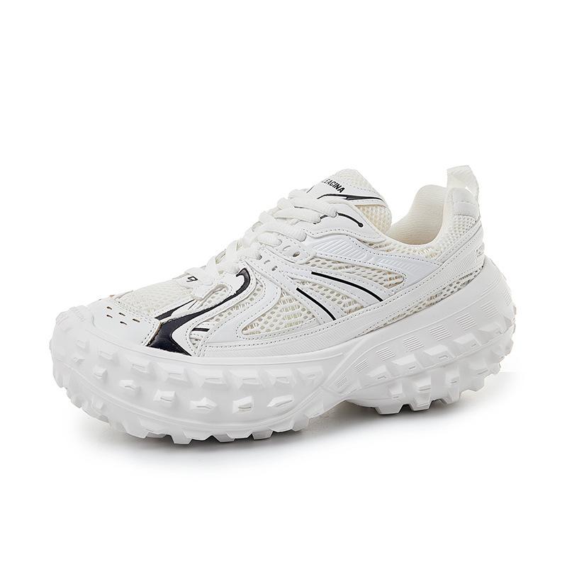 

Туфли-кроссовки новая обувь платформа ремешок сетка модные трендовые парные увеличение роста спортивная повседневная обувь 40 men белый