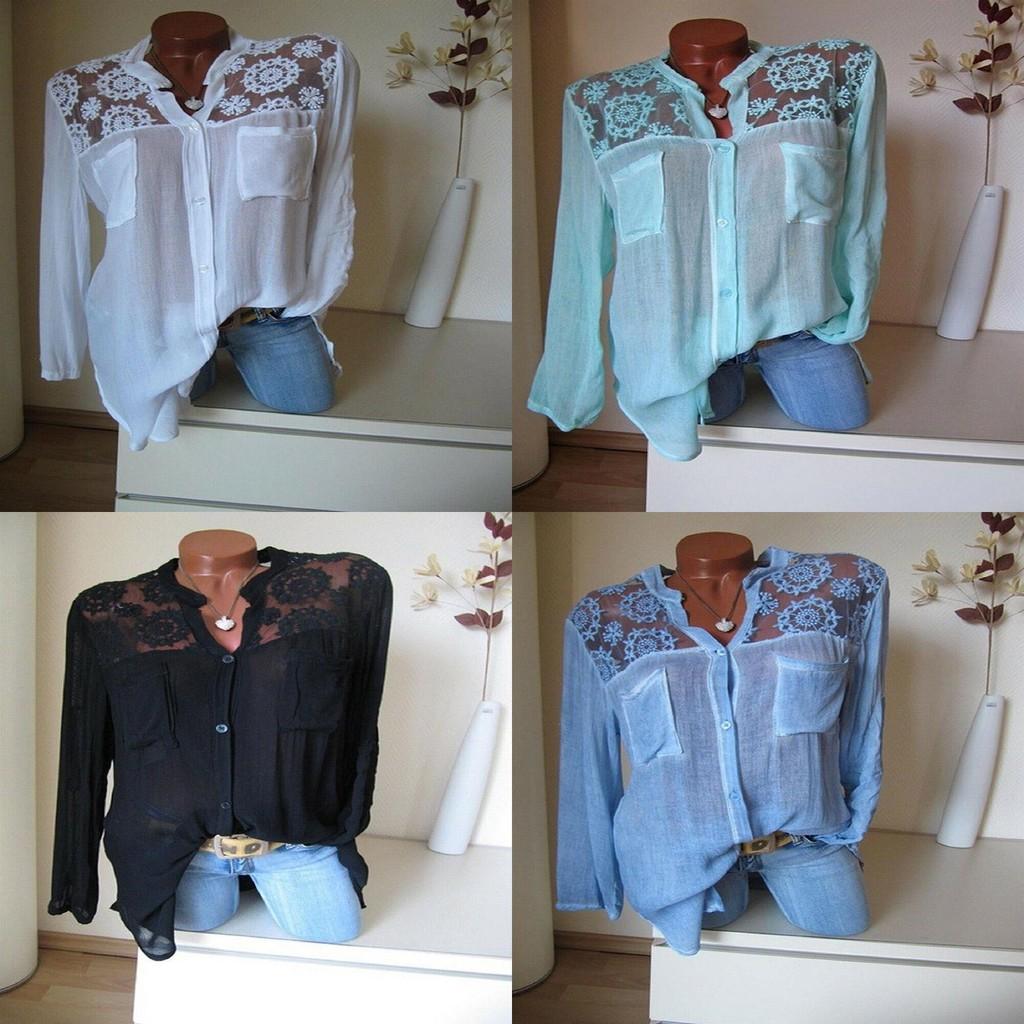 Elegant Plus Size Women V Neck Lace Splice Loose Summer Casual T-shirt Blouse