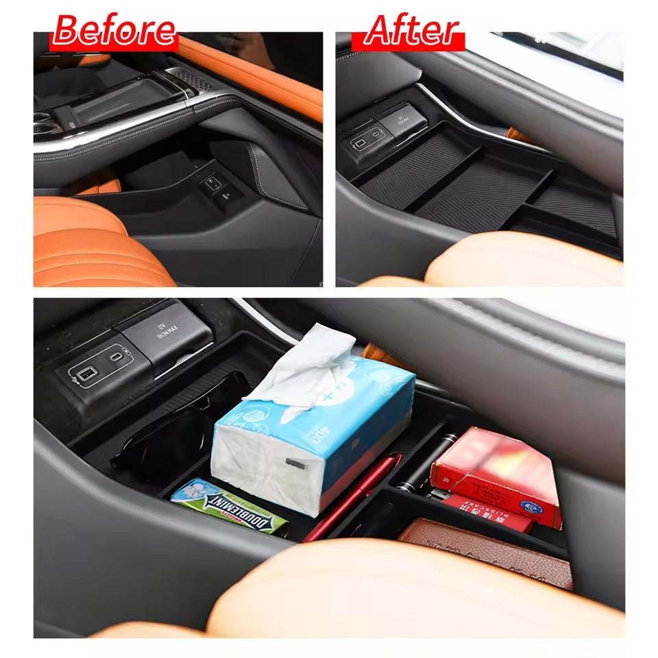 For Xpeng G9 2025 2025 Center Console Storage Box Car Central Lower Layer Tray  Organizer Car Interior Accessories
