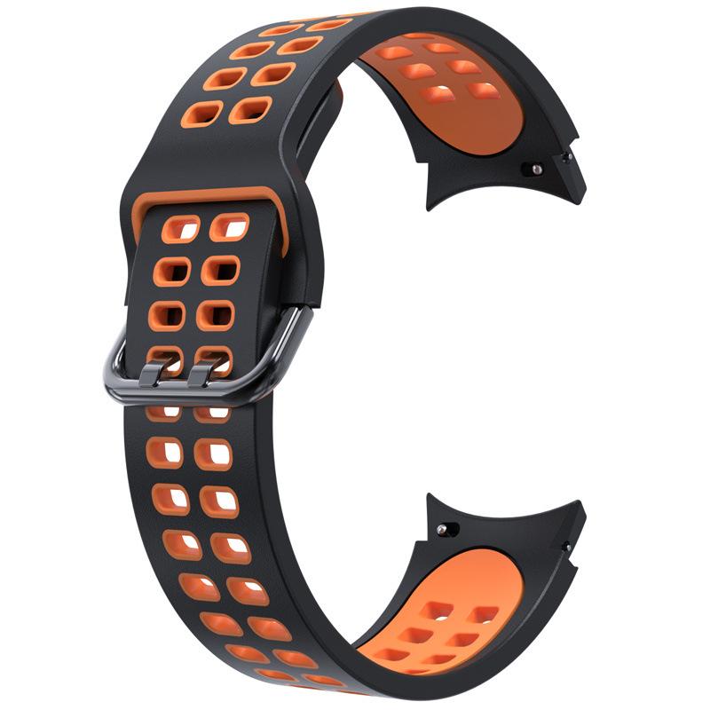 Two-color Silicone Strap for Samsung Galaxy Watch 7/6/Classic/5/4 44mm 40mm 47mm 43mm/5 Pro 45mm Bracelet Watchband Accessories