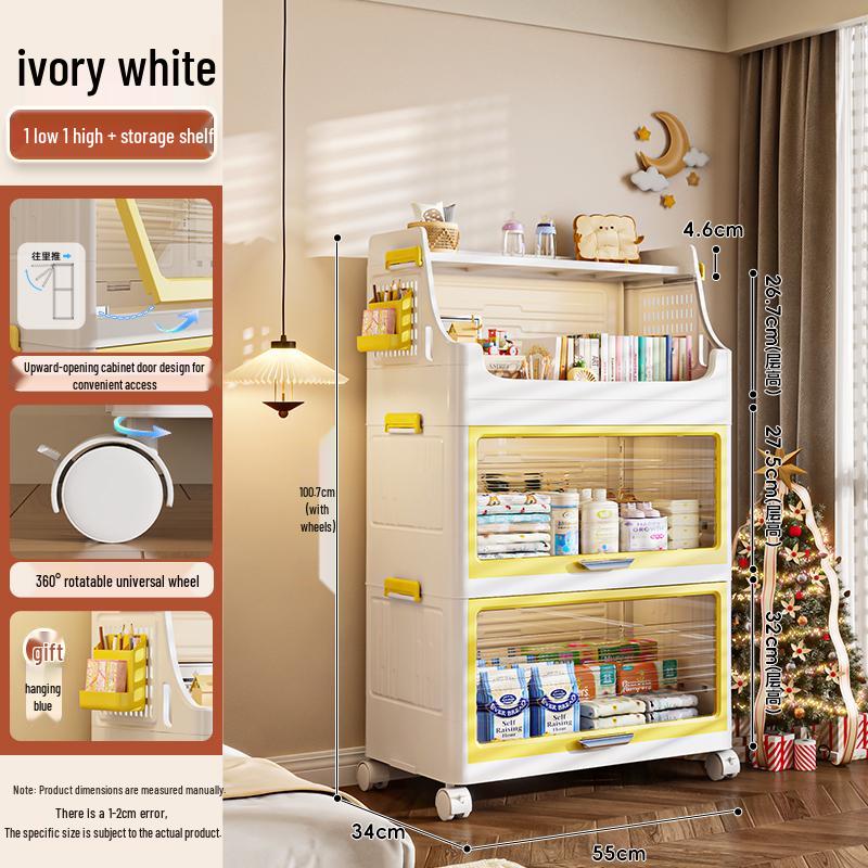 Folding Storage Cabinet for Kids - Wardrobe, Clothes Organizer, Toy & Snack Shelf