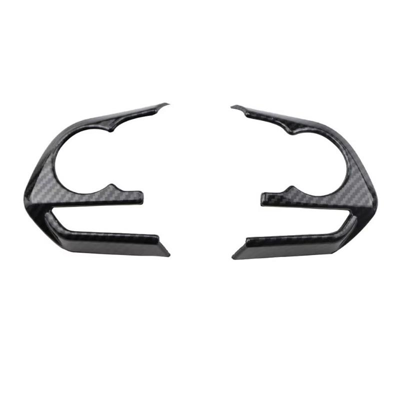 3 Stück/Set Auto-Lenkrad-Knopfabdeckung Zieraufkleber im Carbonfaser-Stil für Toyota RAV4 / Corolla E210