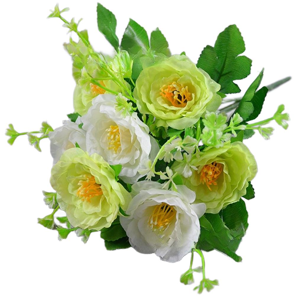 Realistic Silk Petals Artificial Flowers Plastic-wrapped Wire Stems