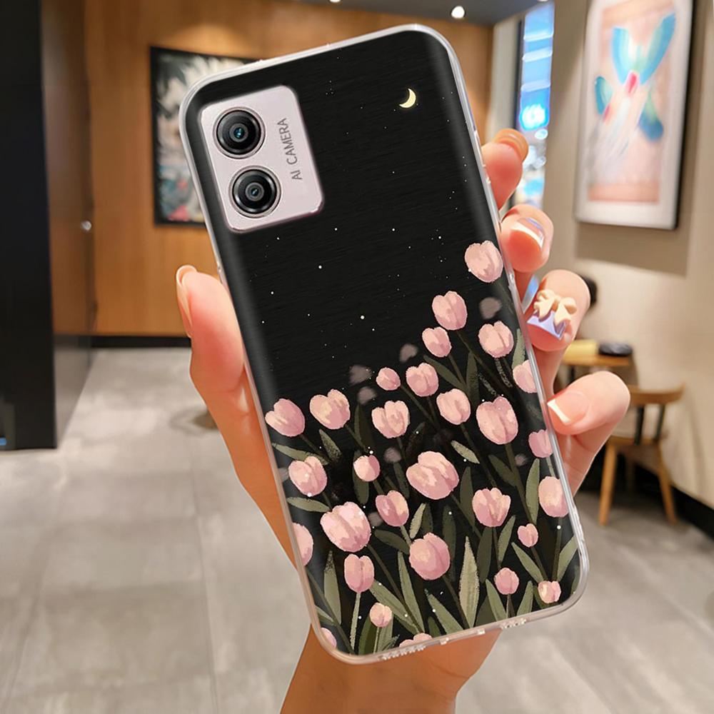 Etui Do Motorola Moto E13 Miękki Przezroczysty TPU Silikonowy Uroczy Kreskówkowy Panda Tylna Pokrywa Do Moto E13 motoE13 Futerały Etui Odporne Na Wstrząsy