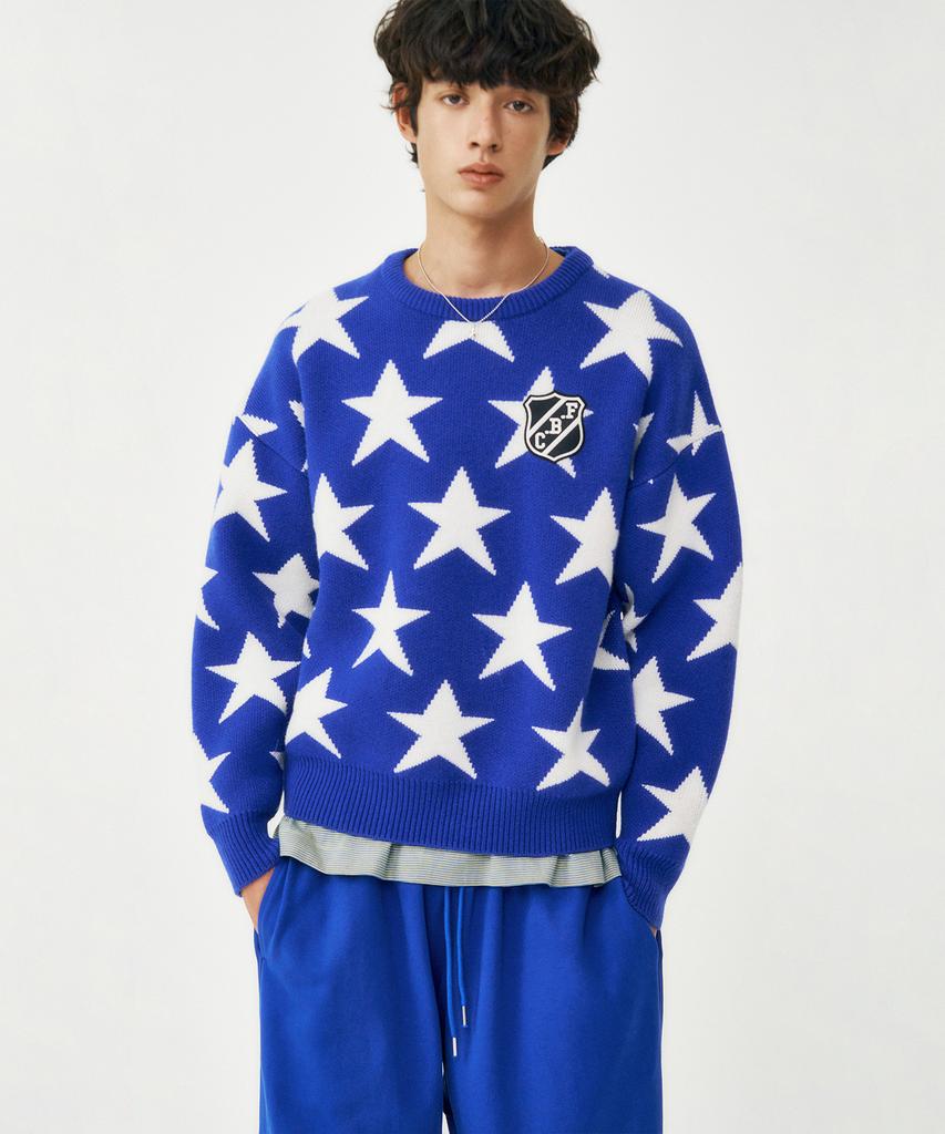 Peulomaleul 80S Vintage Graphic Knit / Blue