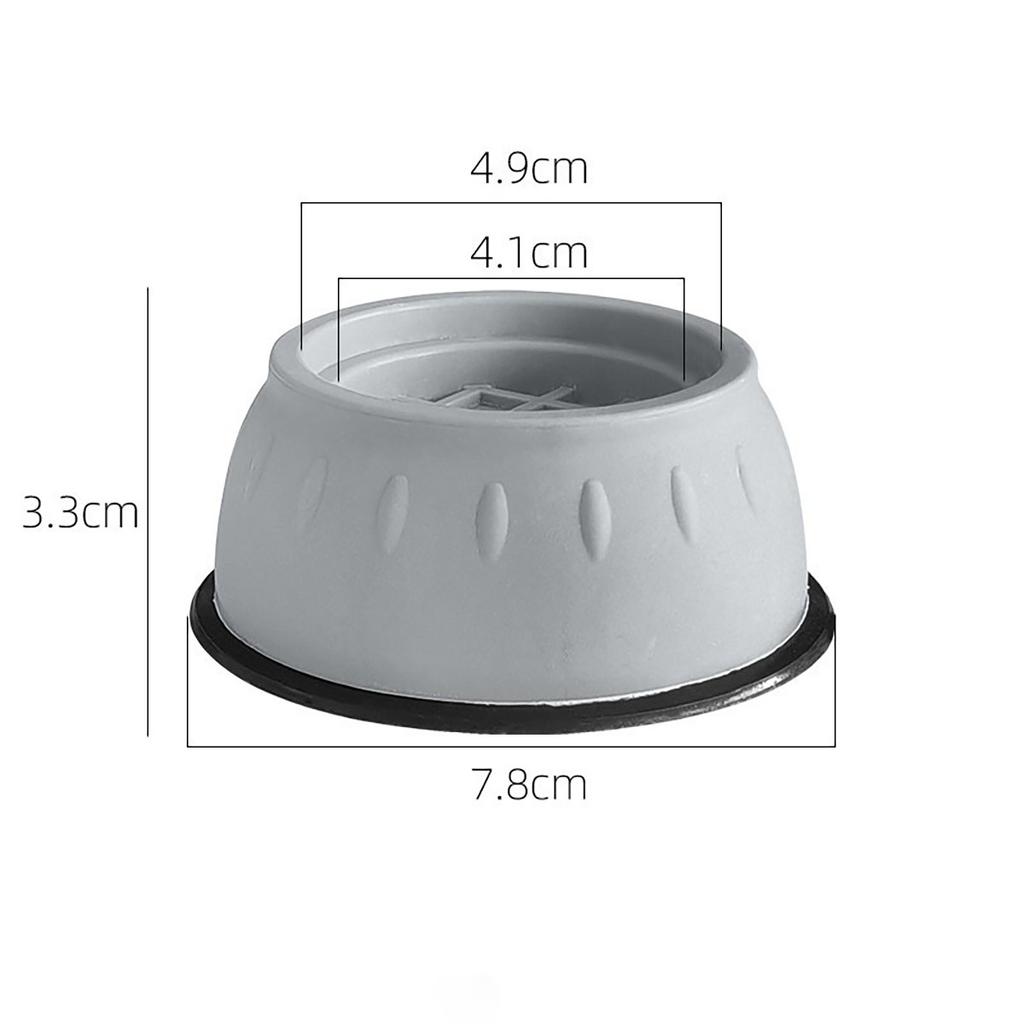 4 Stück Anti-Vibrations-Füße, Gummimatten, Slipstop, leise Dämpfer, Ständer, Universal, für Waschmaschine, Kühlschrank, Möbel, Fußpolster