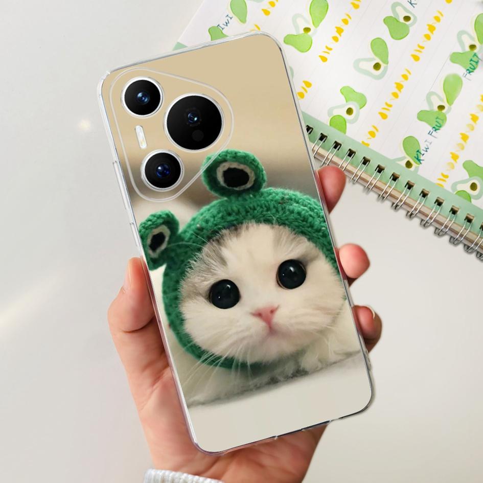 For Huawei Pura 70 Pro Plus Case Fashion Flowers Clear Soft Silicone Shockproof Phone Cover For Huawei Pura 70 Pro Pura70 Bumper
