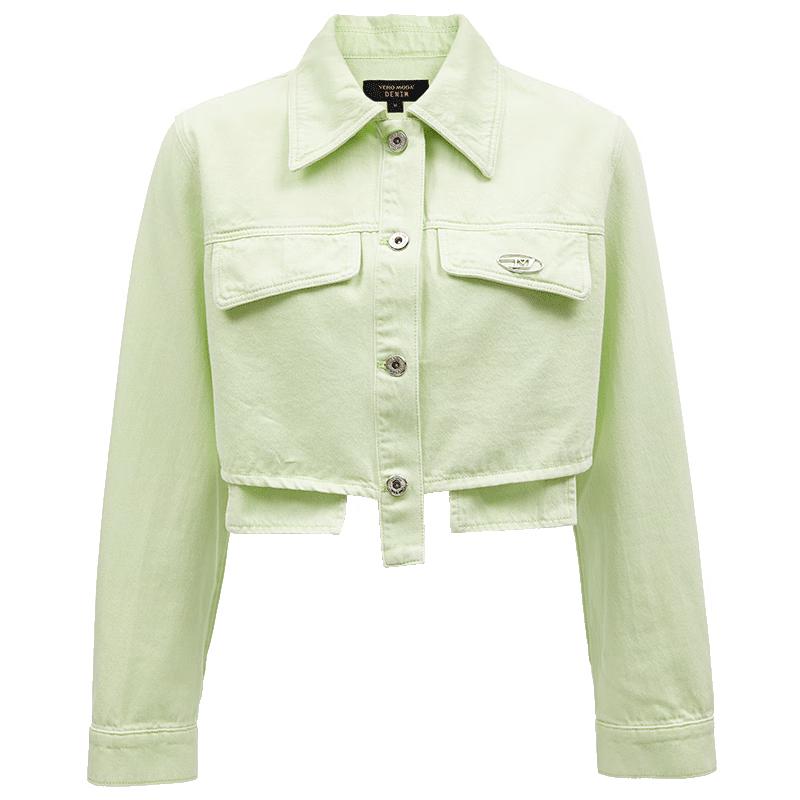 

VEROMODA Women s Washed Deconstructed Denim Jacket L