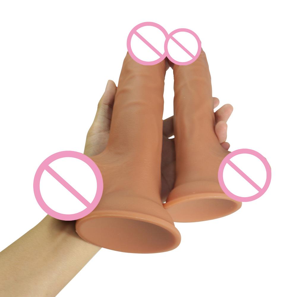 Silicone Realistic Penis Cock, Female Vaginal Masturbator Anal Plug, Two Sizes of Powerful Suction Cup Adult Sex Toys, Sex Toys