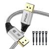 Didelis greitis ??Žaidimų ekrano prievado kabelis 3M DP kabelis 32.4Gbps 8K DisplayPort Cable Ver1.4 Standartinis 8K@60HZ/5K@60HZ/4K@144Hz/2K@240Hz 28AWG OFC Nylon Com