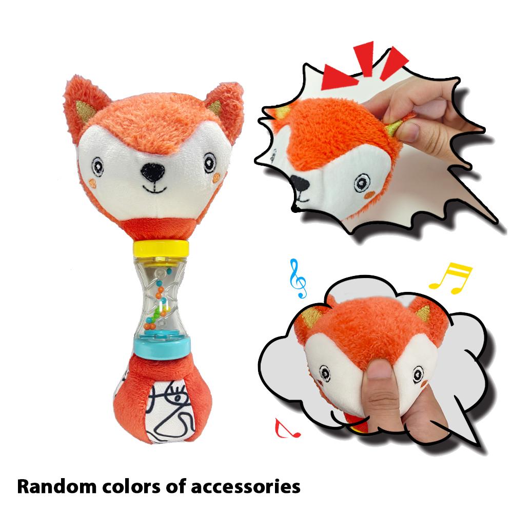 Fuchs & Koala Handrassel Spielzeug für Kinder, Verbessert Griff & Motorik, Perfekt für die Bauchlage, Geburtstags- & Feiertagsgeschenk für Baby
