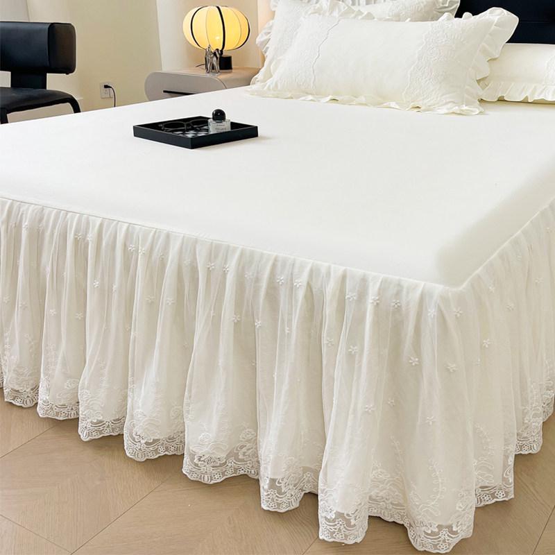 Lace Princess Floor-Length Bed Sheet with Ruffled Hem