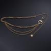 Atmospheric metal waist chain, women's adjustable dress waist, multi-layer premium chain belt.