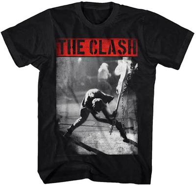 La Clash Smashing Guitar Maglietta Unisex Nera S-5XL Q91124