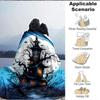 1pc Halloween Haunted House Moonlit Night Blanket, Lightweight Flannel Throw Blanket For Sofa, Bed, Travel151