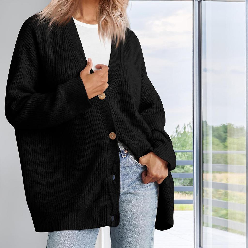 Women's Winter Solid Color Cardigan Elegant And Easy to Match Women Top Ideal Gifts for Girls Ladies Women