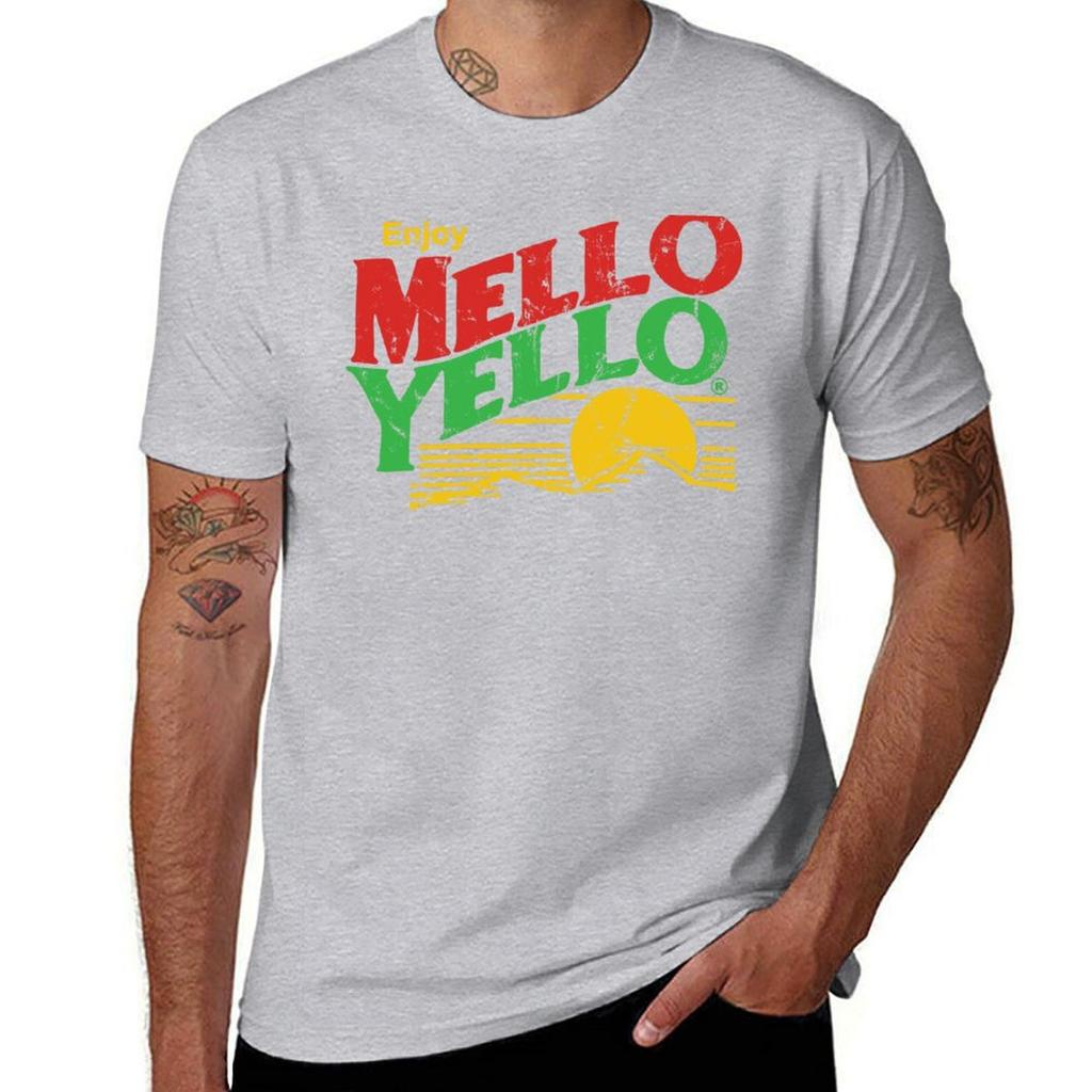 Enjoy Mello Yello vintage TShirt oversized t shirt boys animal print funny gifts cotton man tshirts mens t shirts