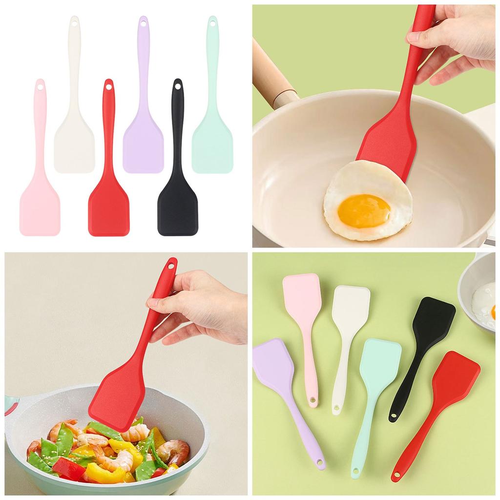 Pack of 2 Durable Silicone Cooking Tool High Temperatures Resistant Spatula Easy To Clean Essential Kitchens Utensils