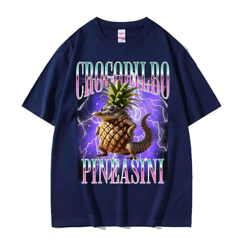 

Crocodilbo Pineasini T-shirt Men s Summer Sweat-absorbing Breathable Top Cotton Crew Neck Short Sleeve Fashion Men s Clothing S