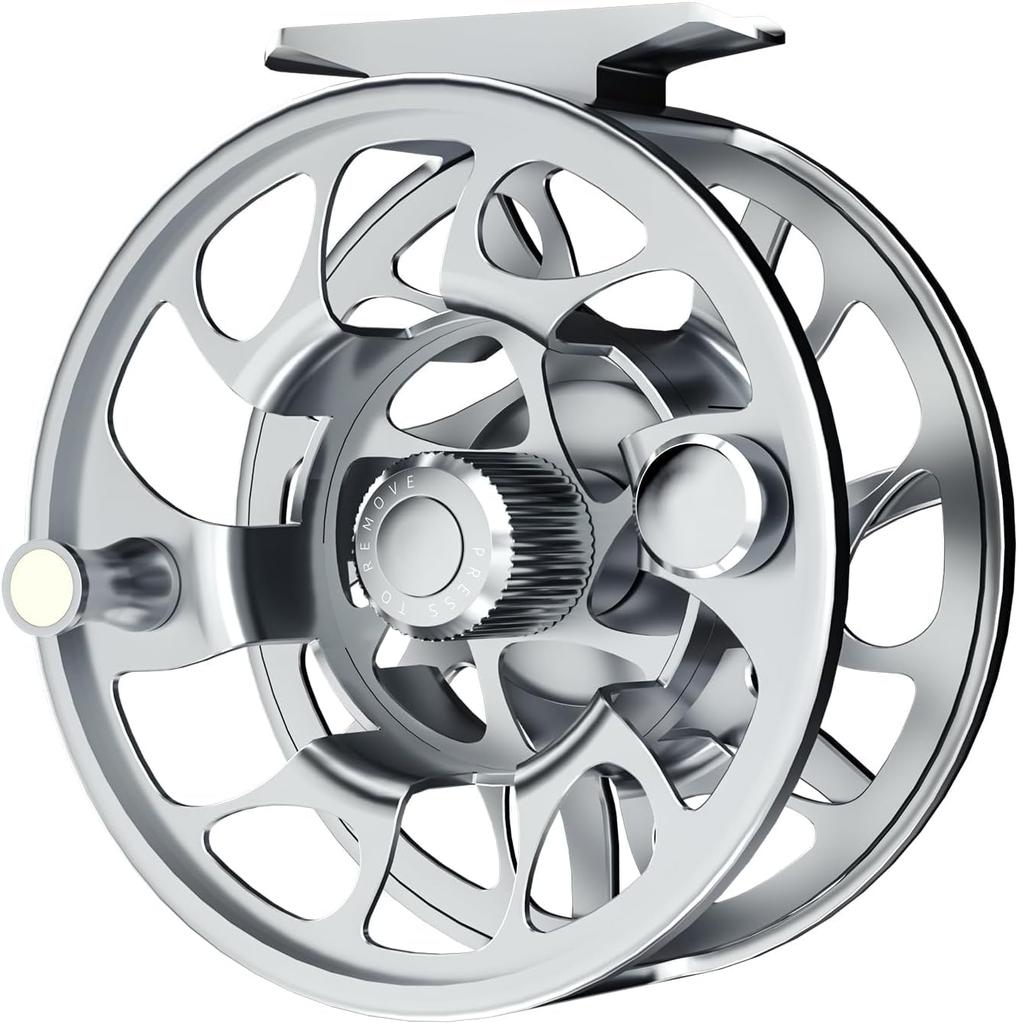 ASHCONFISH Fly Reel CNC Machined Lightweight Spool, Aluminum, Left/Right Interchangeable, (9/10)