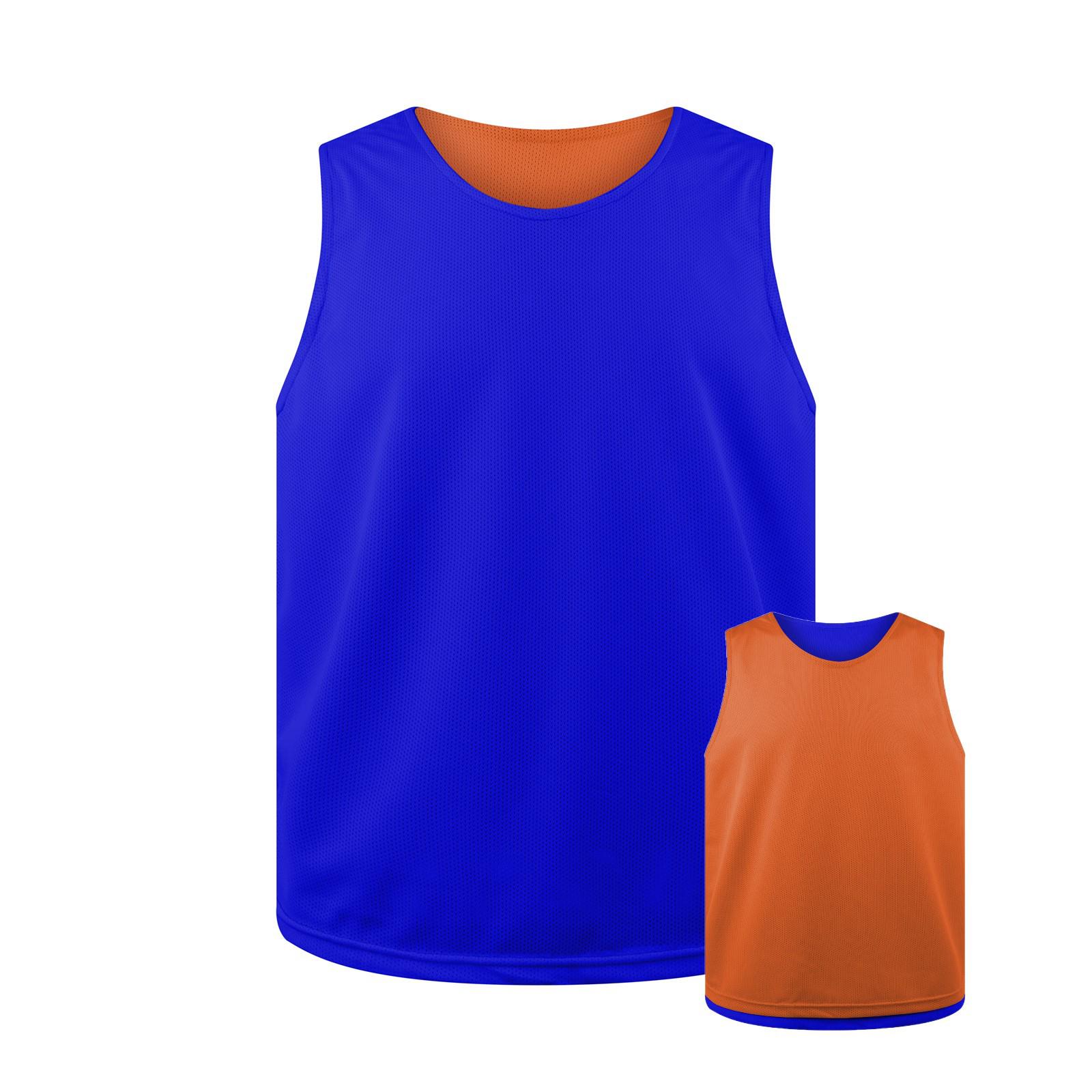 

Double-Sided Football Team Training Vest - Adult & Youth Sizes with Custom Printing Small помаранчевий/королівський синій колір