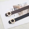 Narrow Waist Minimalist Belt In Black And Coffee Colors Ideal For Outfits Summer