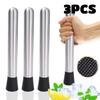 Martelo de Gelo Picado de Aço Inoxidável 3 Peças Palitos de Picolé Multifuncionais Vareta para Drinks Pestle para Frutas Limão Ferramenta de Bar