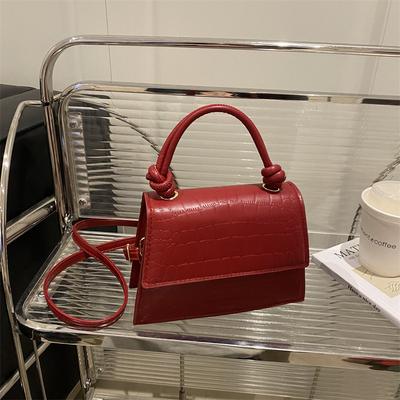 Handbag Bag Women's 2025 New Solid Color Niche Design High Value Small Square Bag Fashion Temperament Shoulder Messenger Bag